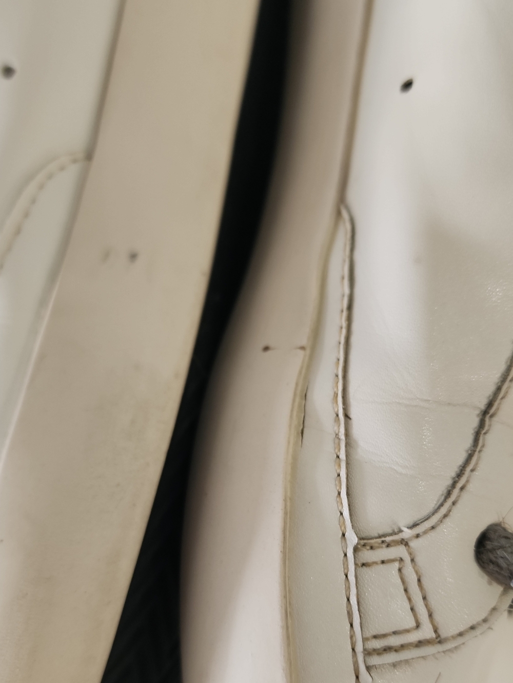 Golden Goose White Leather Sneakers with Gray Star Accent - Picture 12 of 15